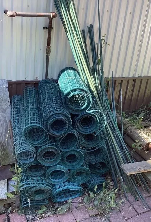 Approx 15 rolls of garden fencing