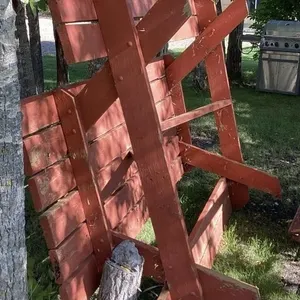 Wooden picnic table