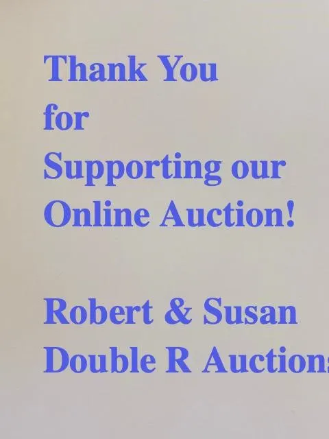 Thank You for supporting our online auction!
