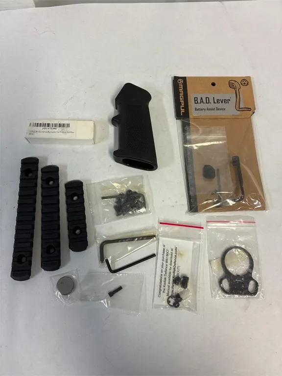 Grip. Lever. Screws. Rail Riser.