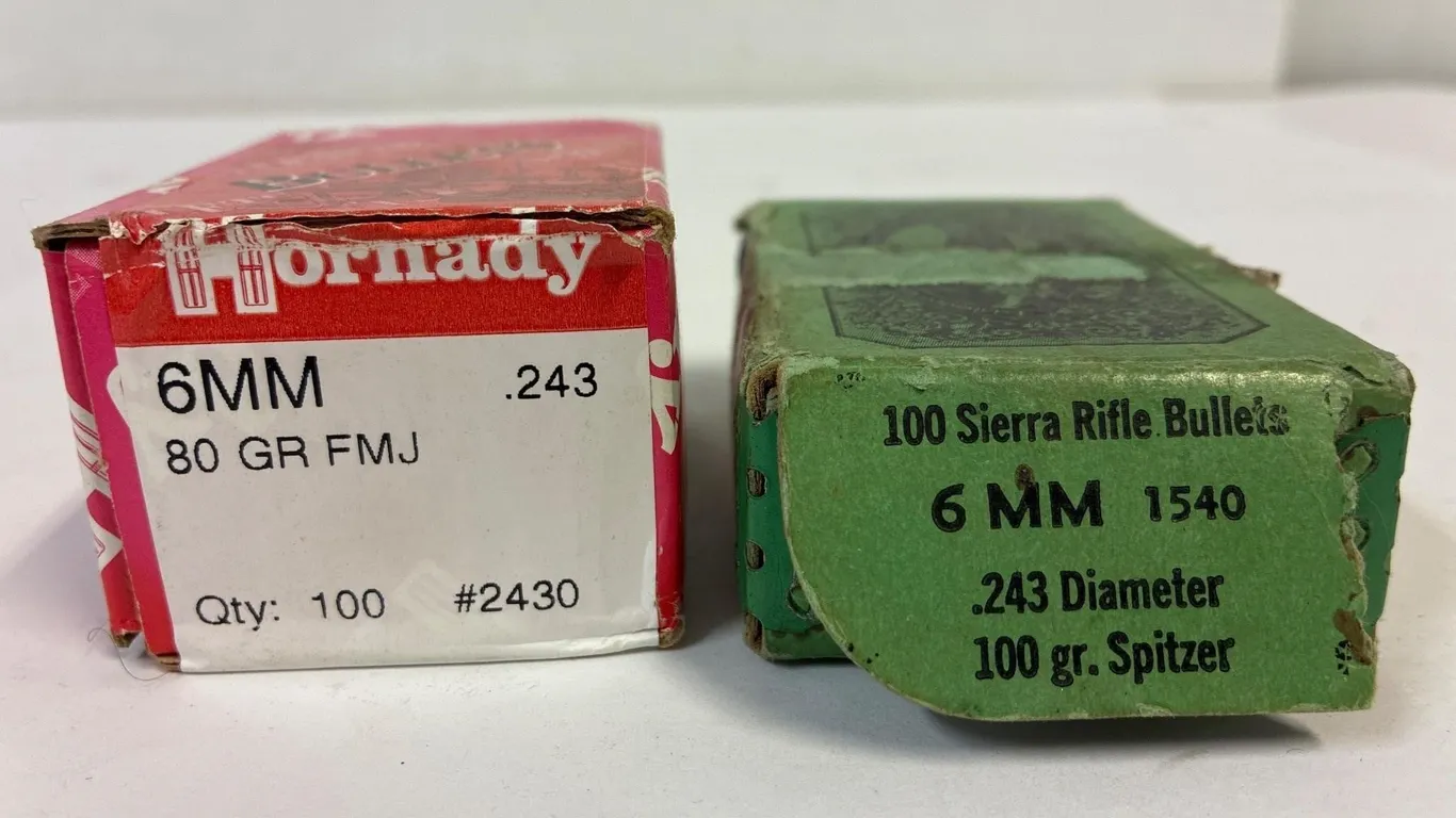 6MM Cal. 27 Hornady & 28 Sierra Bullets