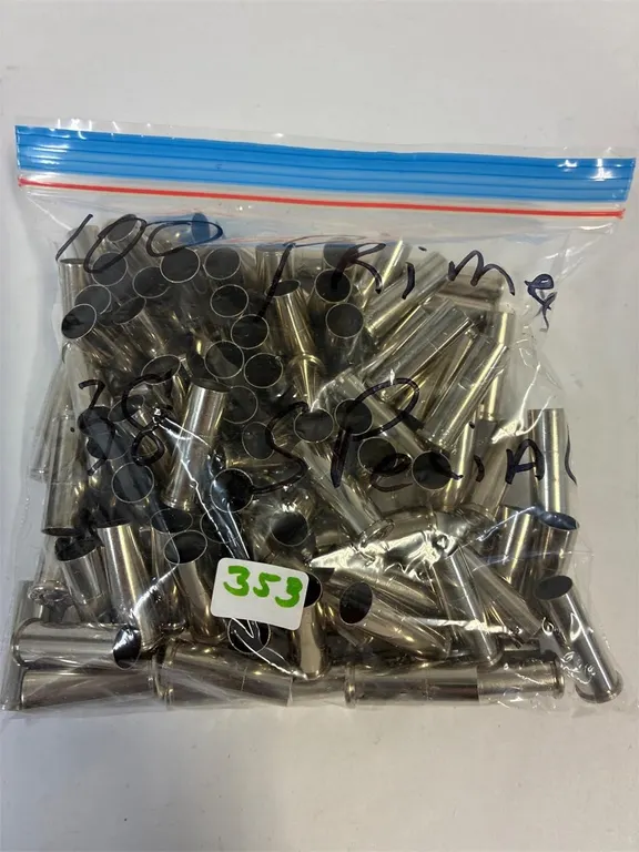 100 primed 38 Special Nickel casings