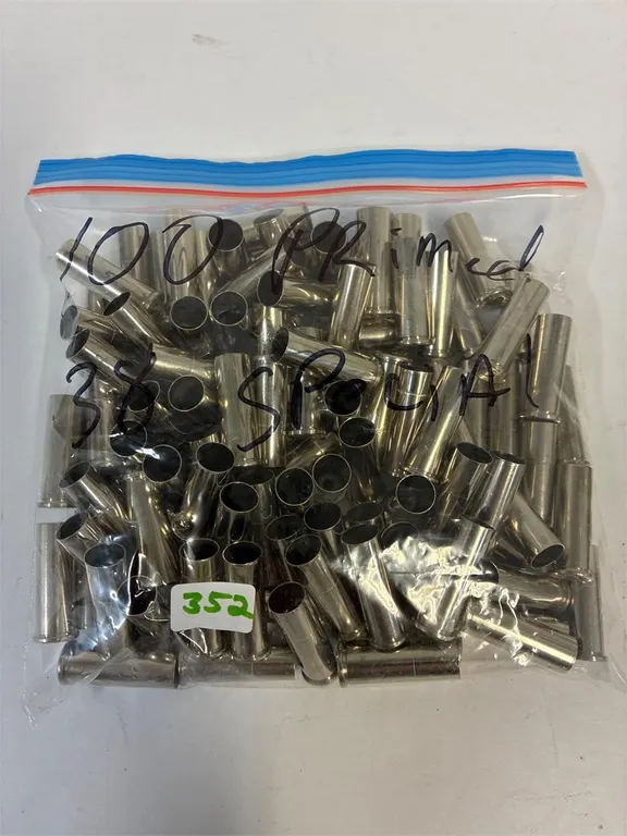 100 primed 38 Special Nickel casings