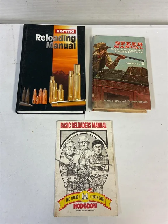 Norma, Speer & Hogdon reloading manuals