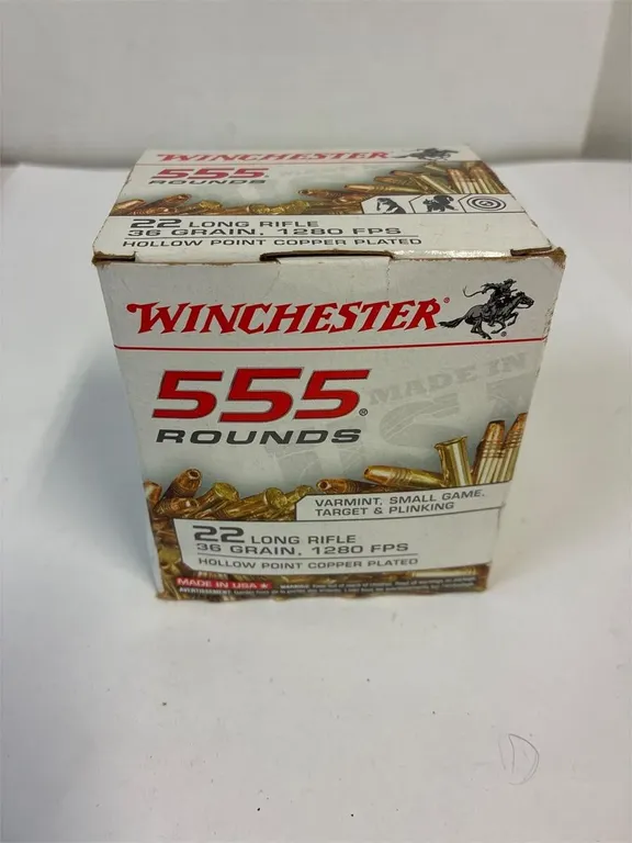 Winchester 22LR cal. 555 cartridges. Unopened