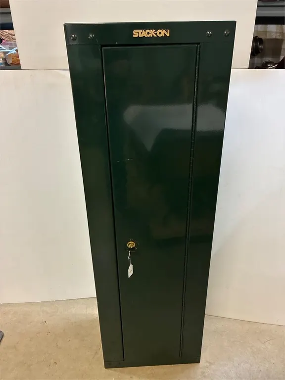 Stack On 8 firearm gun cabinet. 17 x 11 x 53” tall
