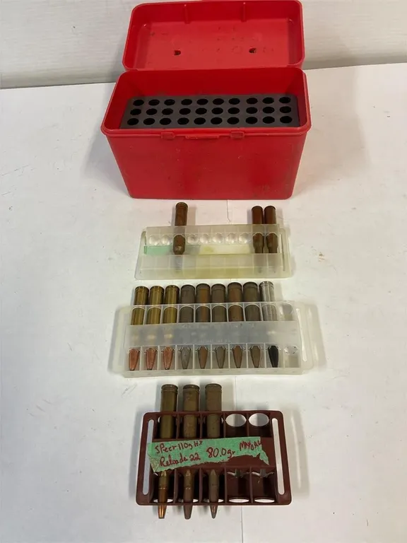 348 Cal. & assorted. 15 Cartridges and shell case