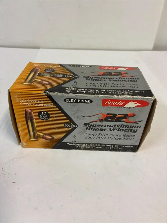 22 LR Cal. 500 Cartridges. Full case