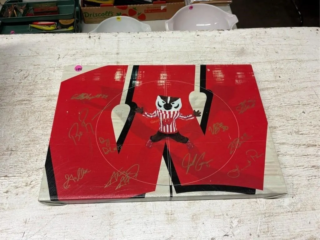Wisconsin Badgers Signed Canvas