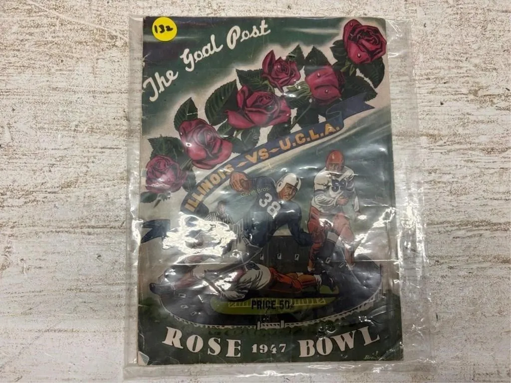 1947 Illinois vs UCLA Rose Bowl Game Program