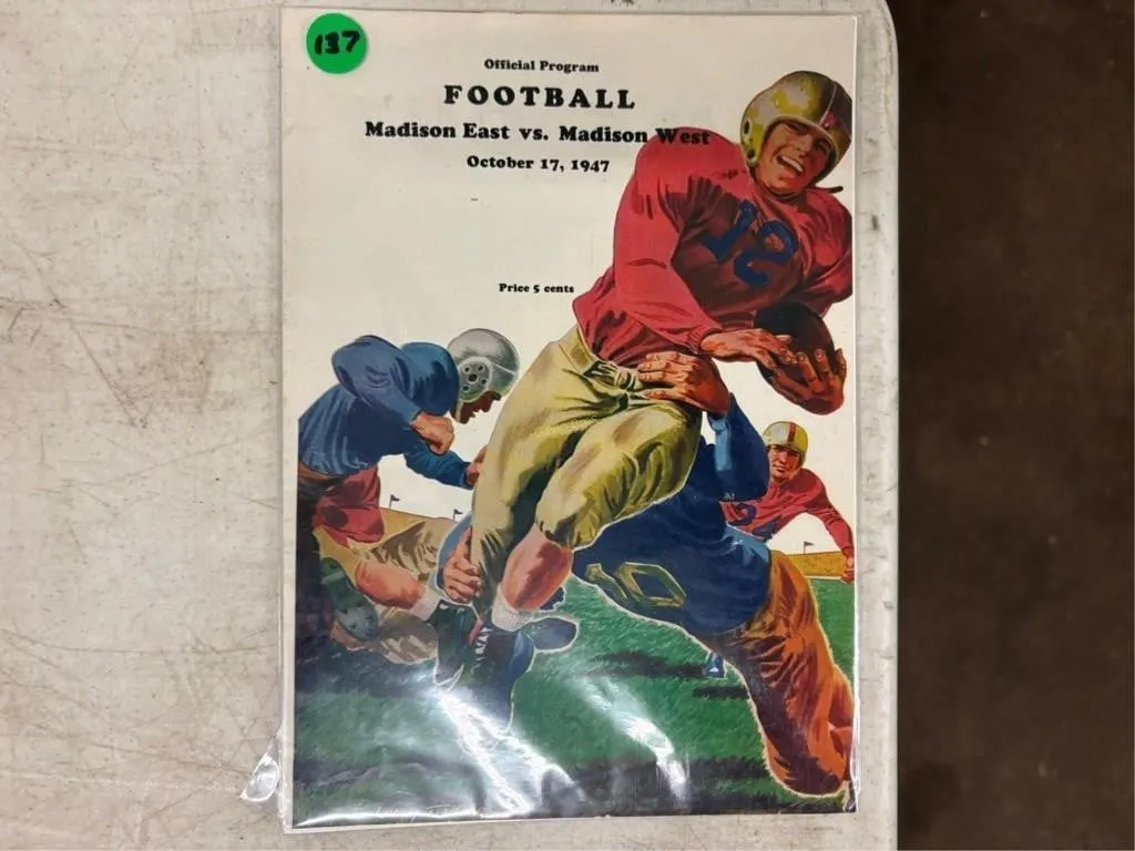 1947 Madison East vs Madison West Game Program