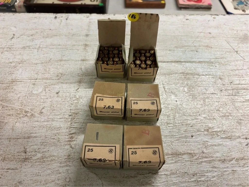 150 +/- Rounds 7.63 Mauser Pistol Ammo