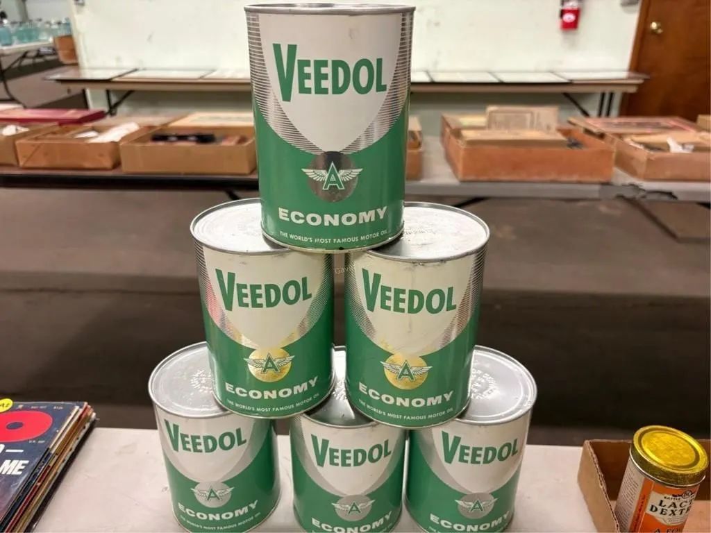 (6) Veedol Economy Oil Cans