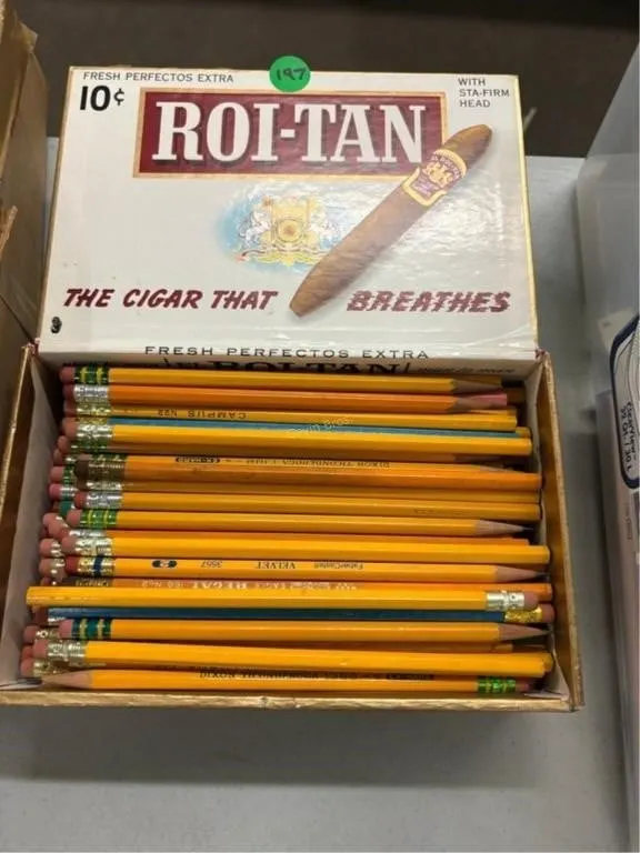 Cigar Box w/Pencils