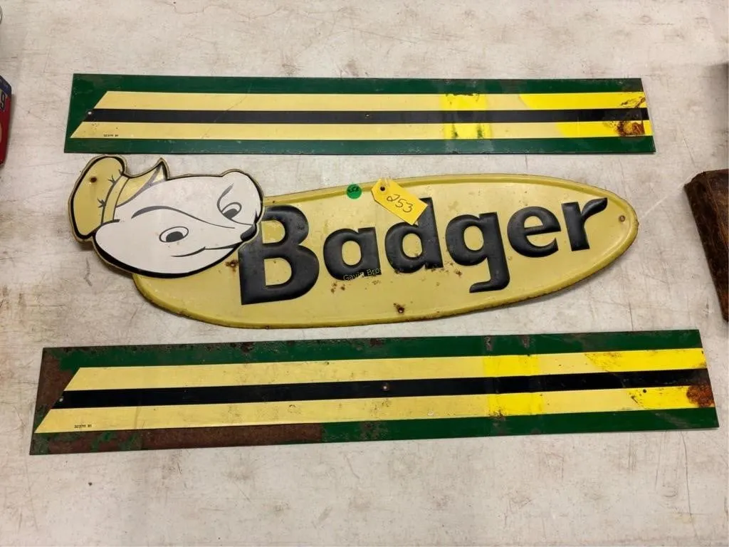 Badger Metal Sign