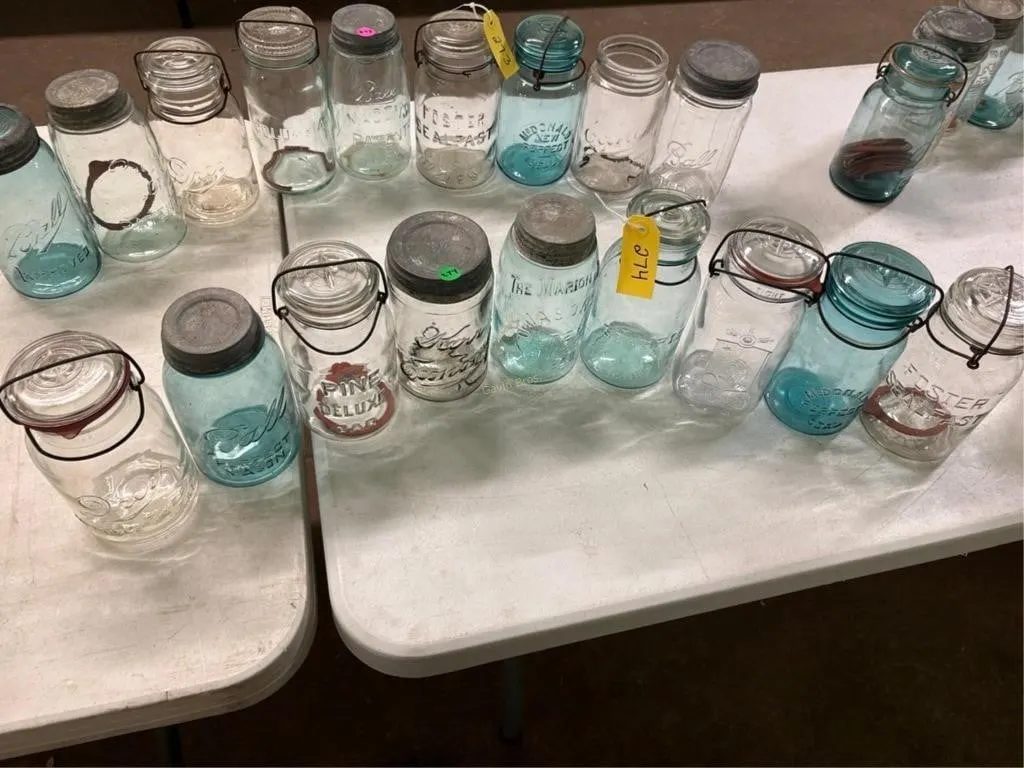 Mason, Ball, Pine, Foster & other Jars