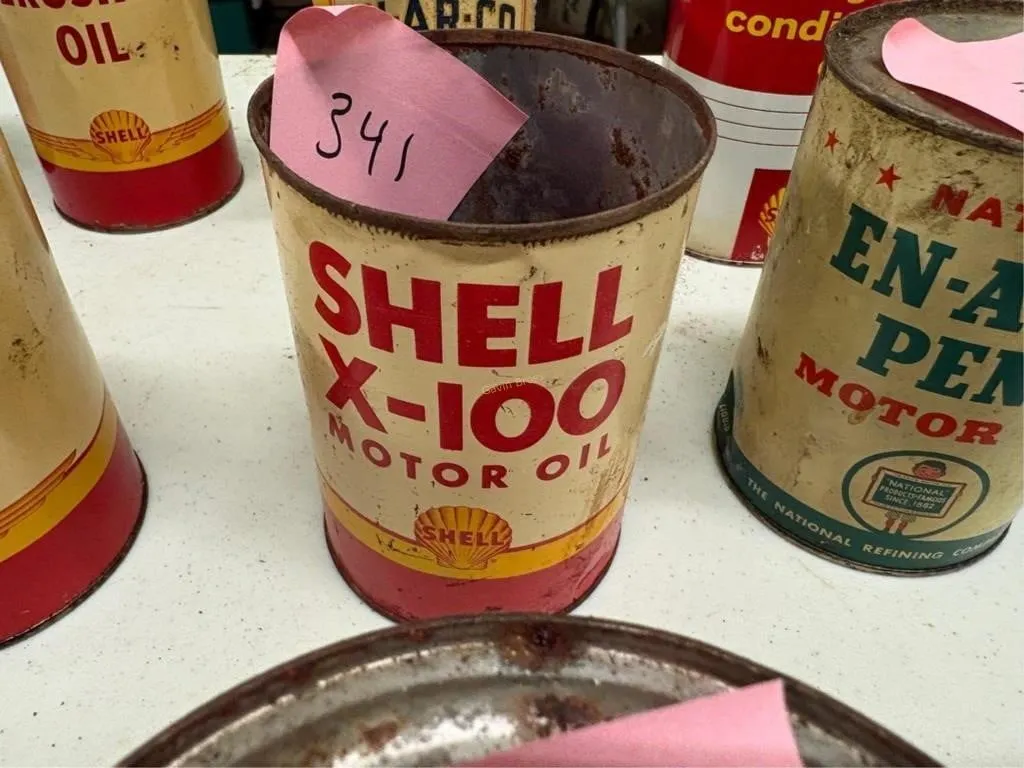 Shell X-100 Motor Oil Can