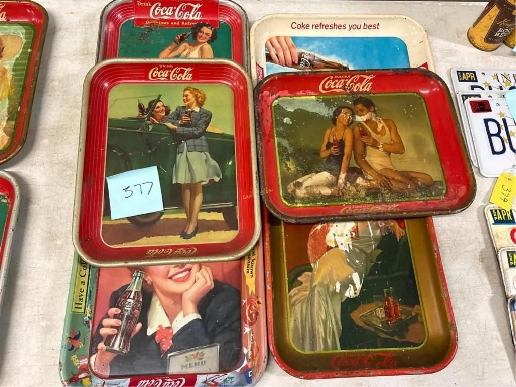 (6) Coca-Cola Trays