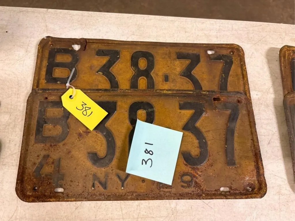 (2) NY License Plates