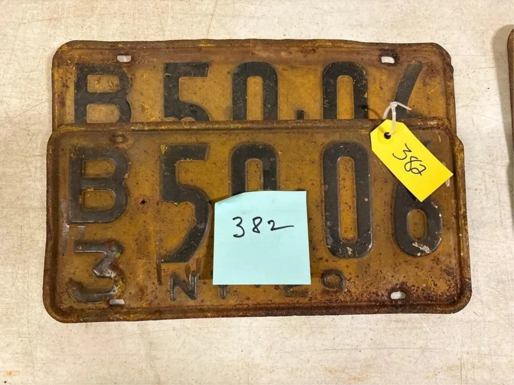 (2) NY License Plates