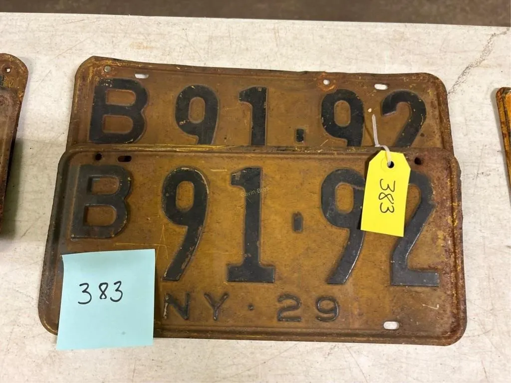 (2) NY License Plates
