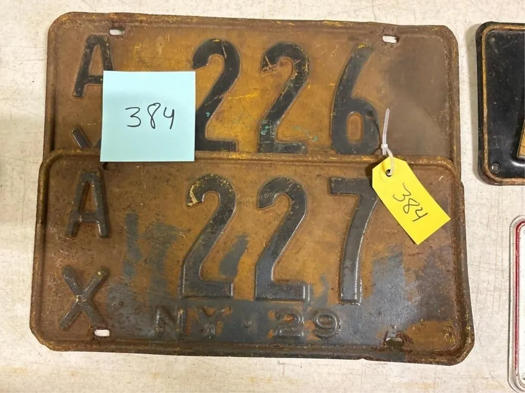 (2) NY License Plates