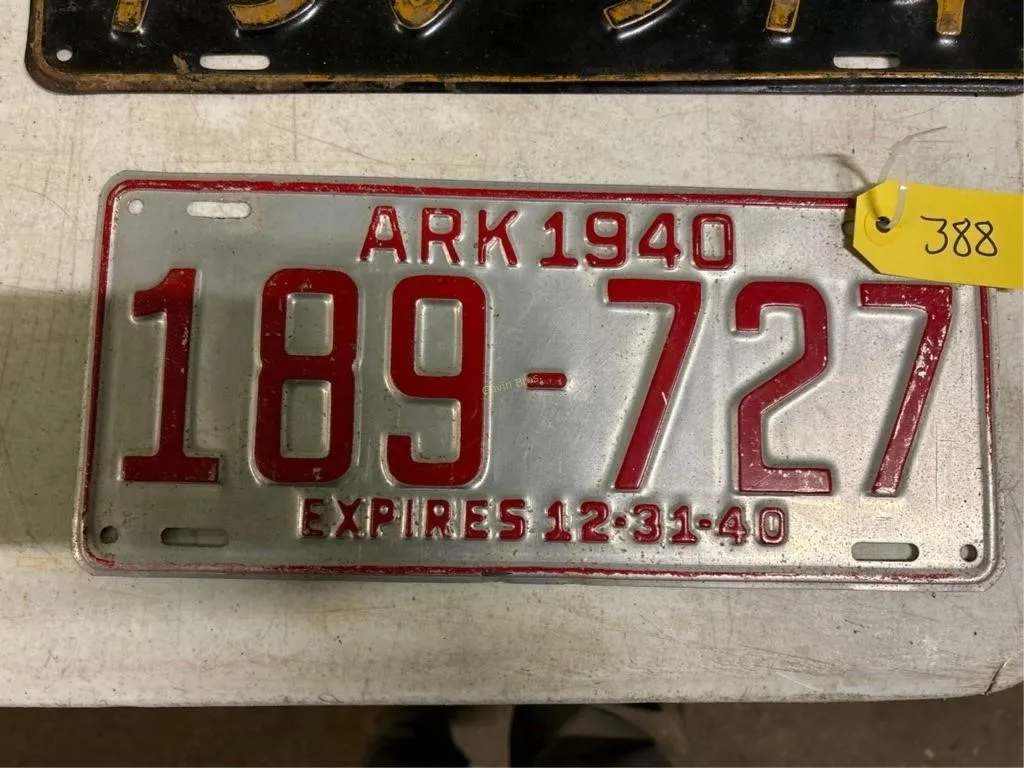 ARK 1940 License Plate