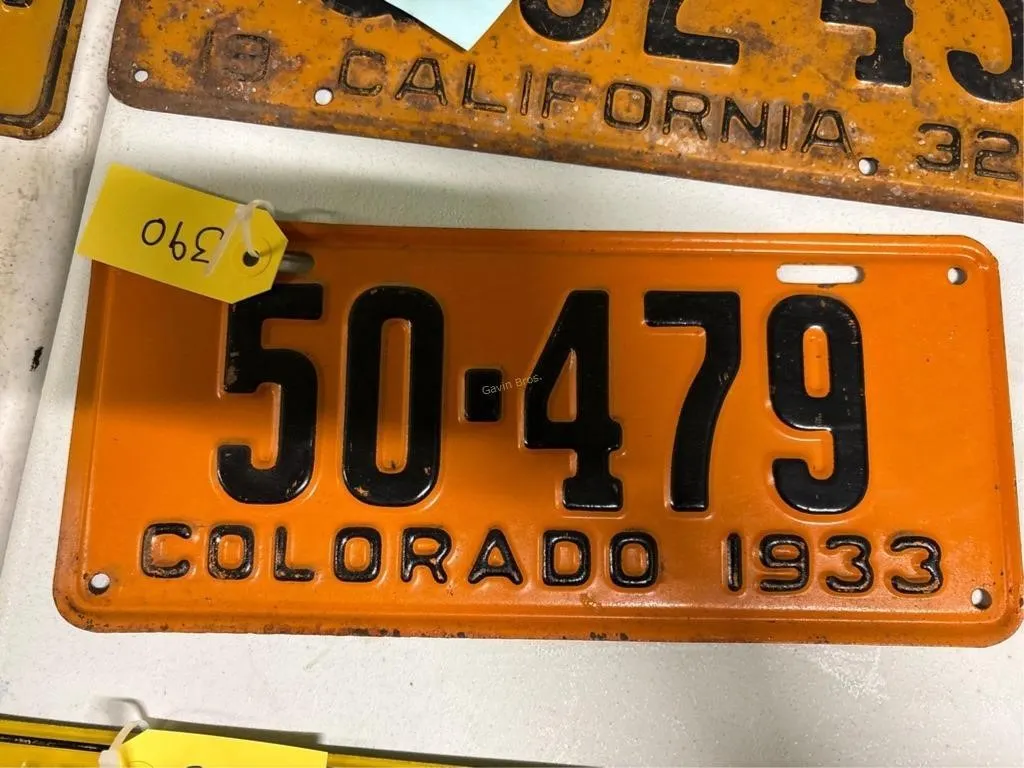 Colorado 1933 License Plate
