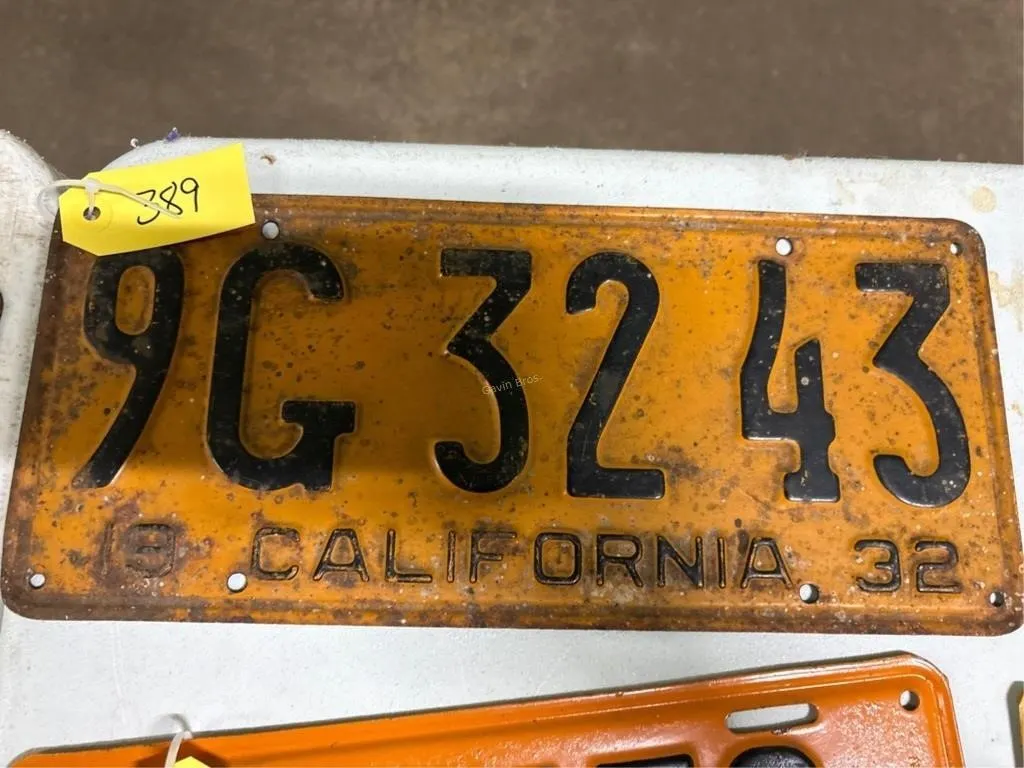 California 32 License Plate