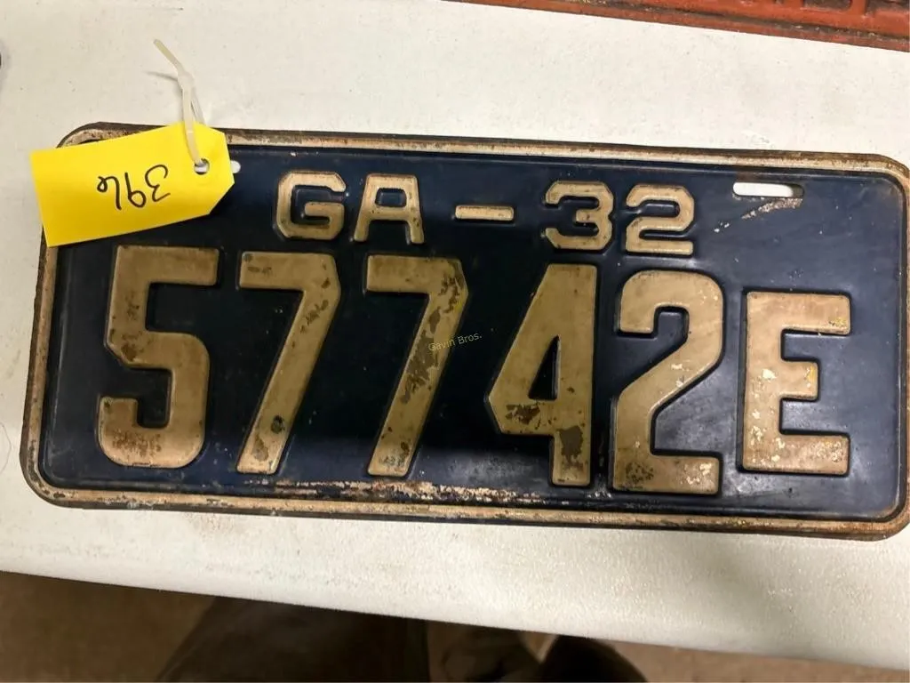 GA-32 License Plate