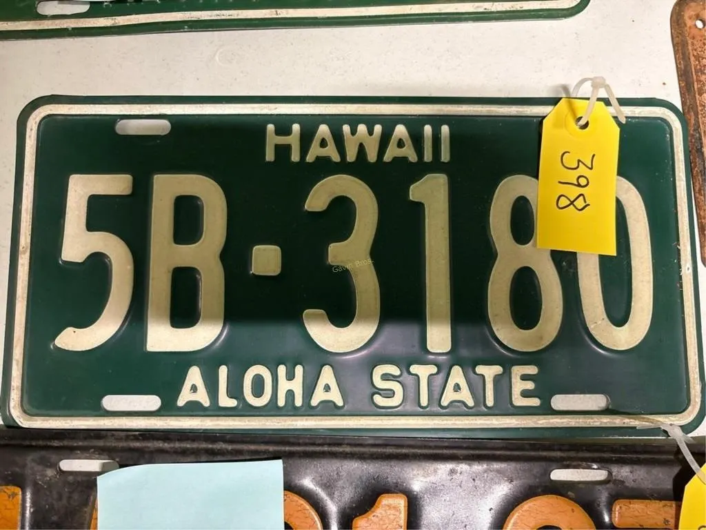 Hawaii License Plate