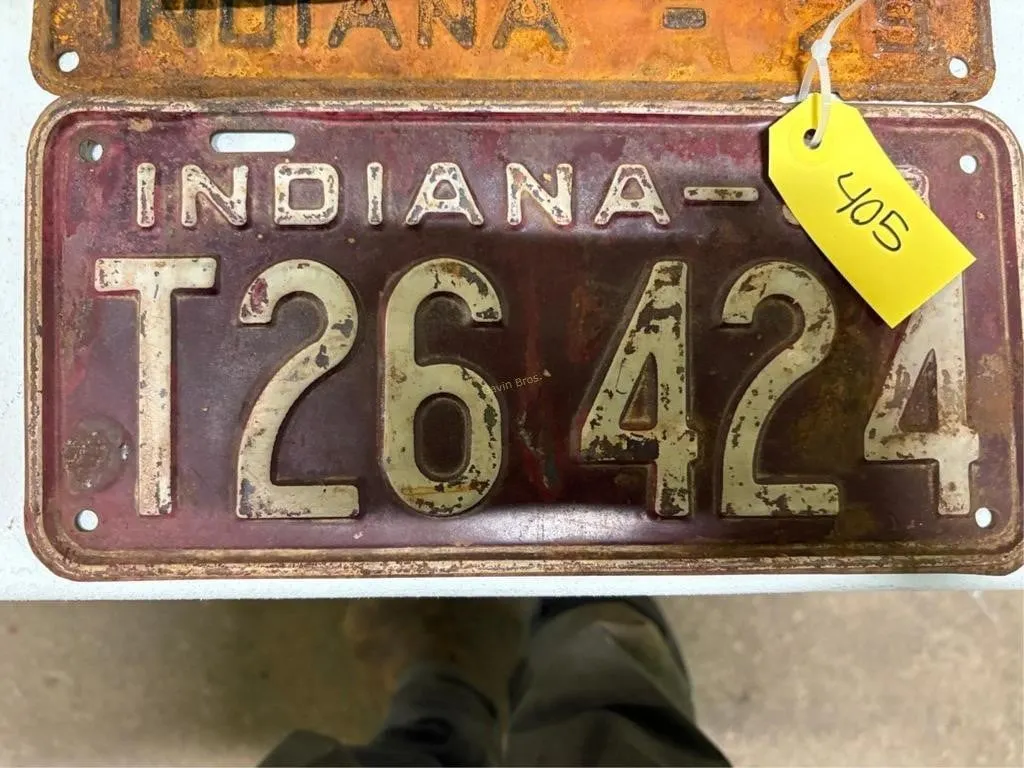 Indiana 1933 License Plate