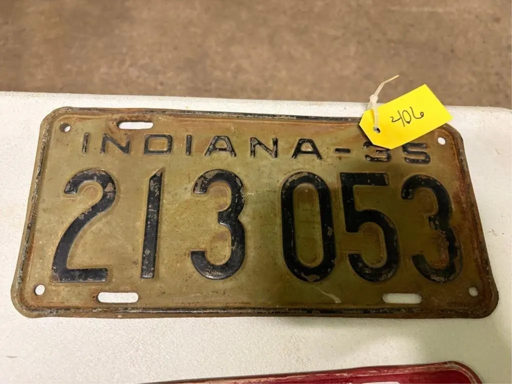 Indiana 1935 License Plate