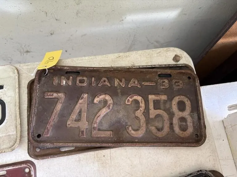 (3) Indiana License Plates