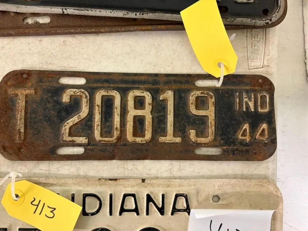 Indiana 1944 License Plate