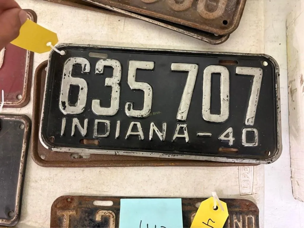 (2) Indiana License Plates