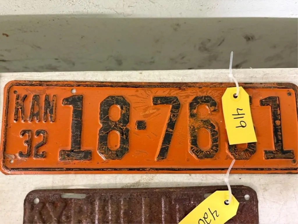Kansas 1932 License Plate