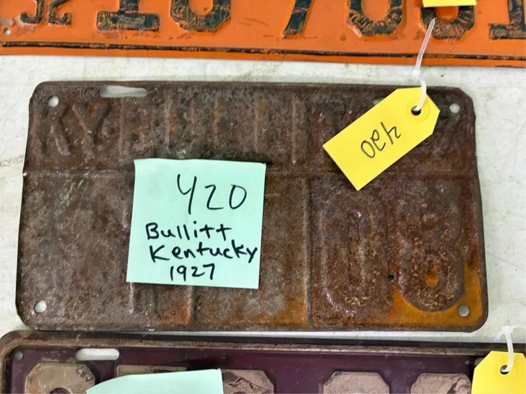 Kentucky 1927 License Plate