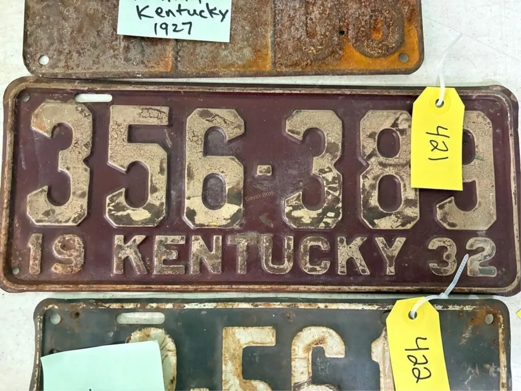 Kentucky 1932 License Plate