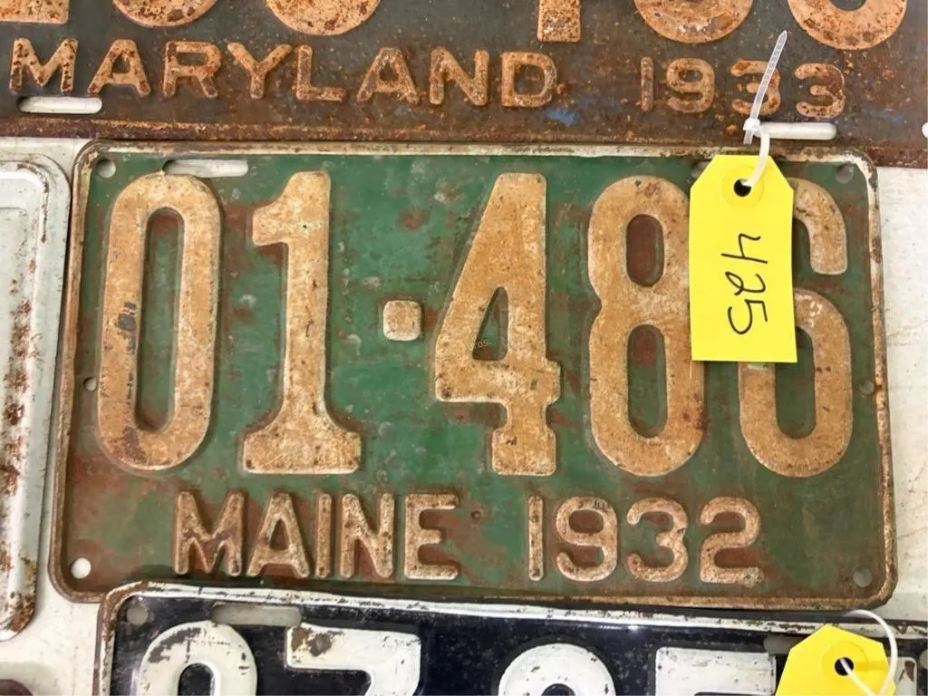 Maine 1932 License Plate