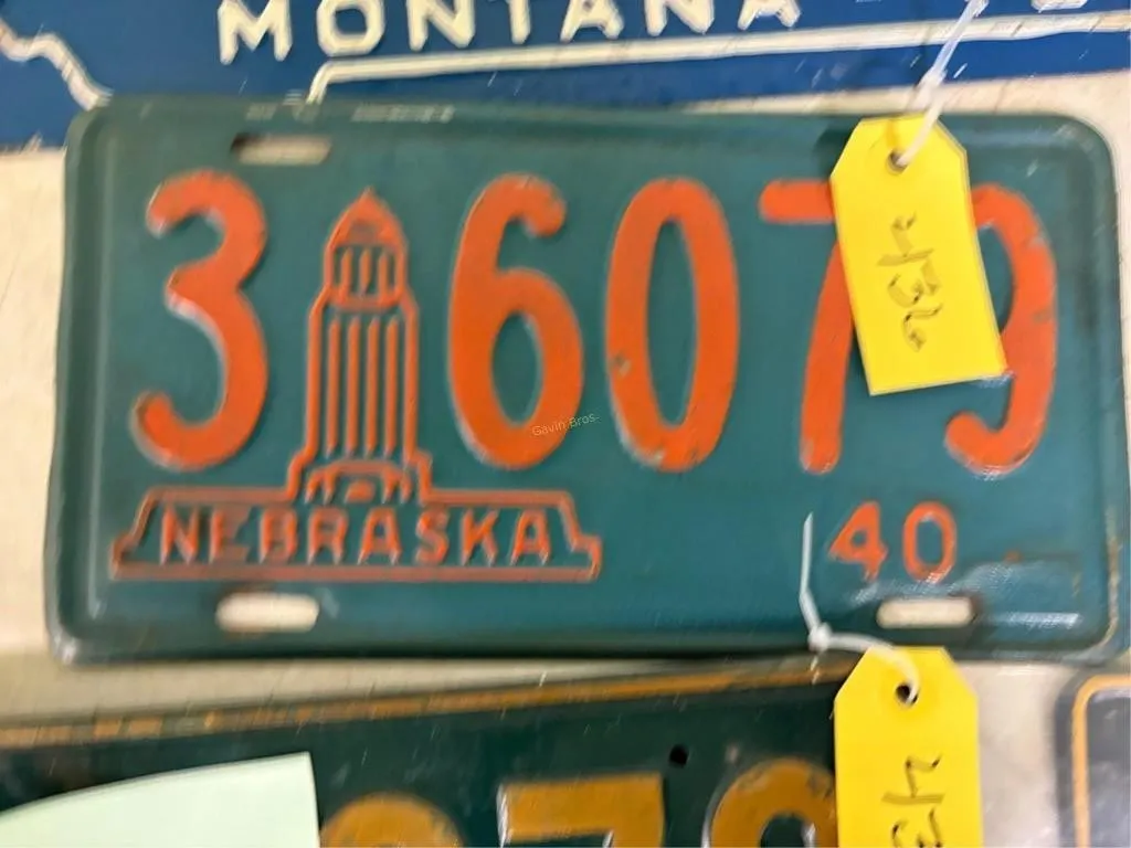Nebraska 1940 License Plate