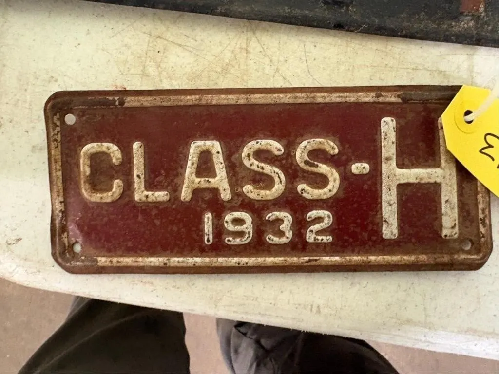 Class-H 1932 Plate