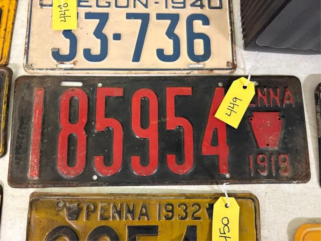 Penna 1919 License Plate