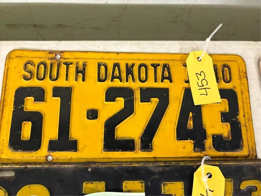 South Dakota 1940 License Plate