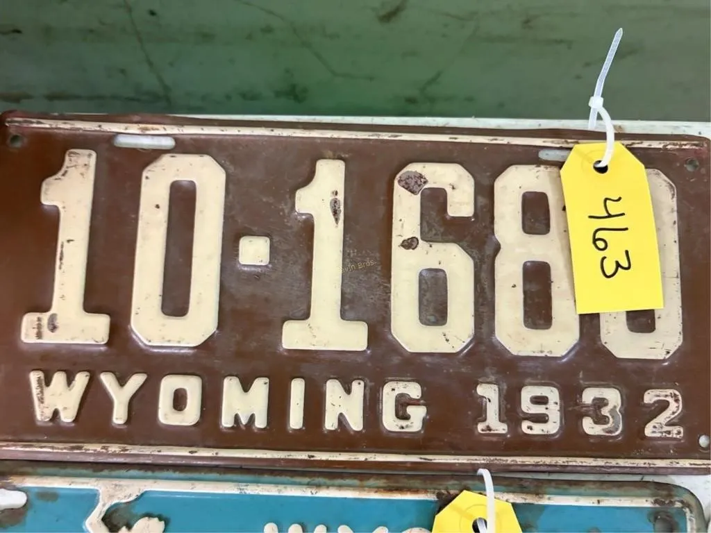 Wyoming 1932 License Plate