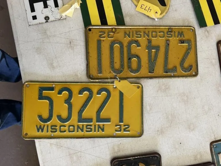 Wisconsin 1932 License plate