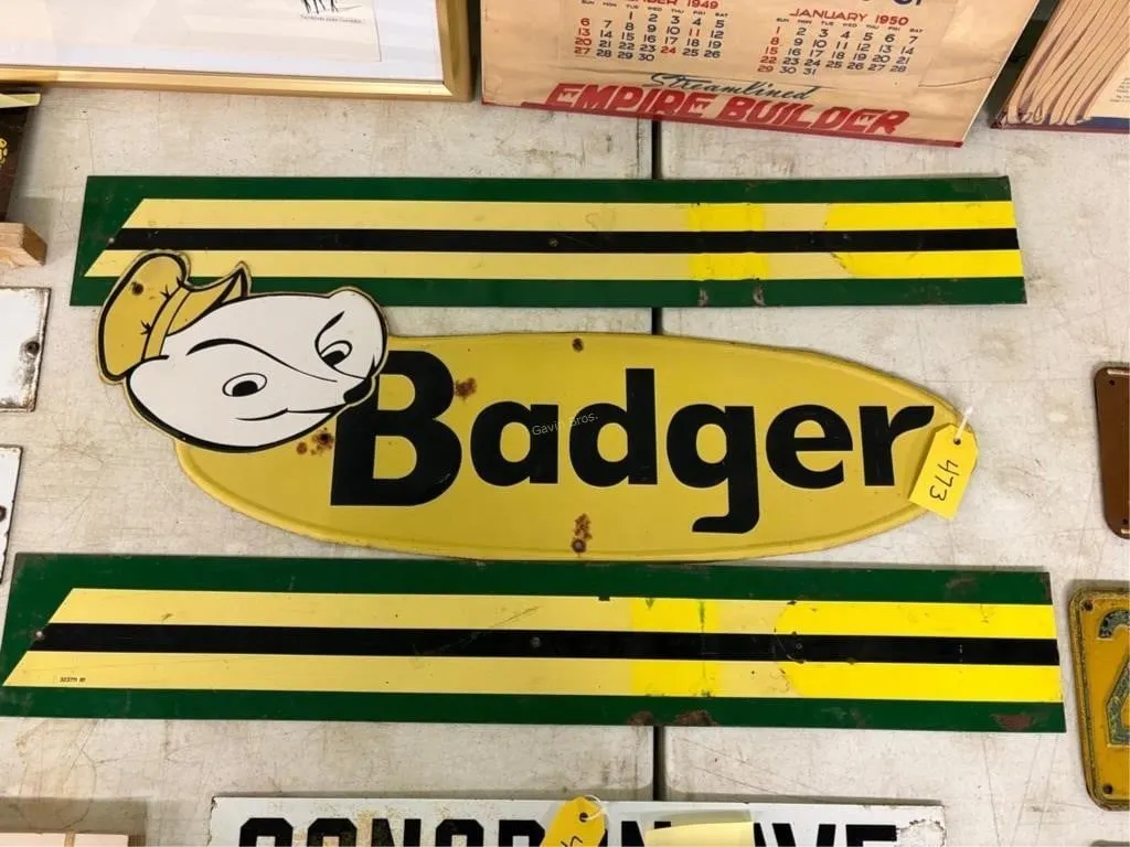 Badger Metal Sign