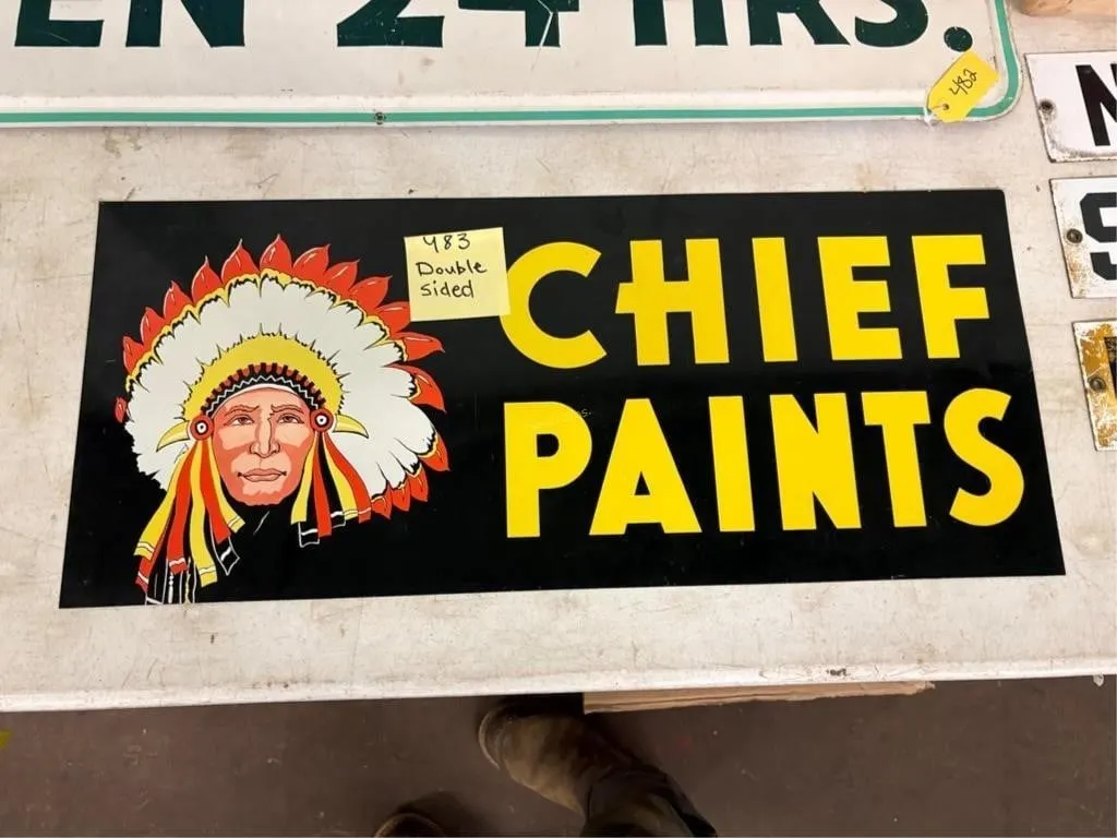 Double Sided Chief Paints Sign