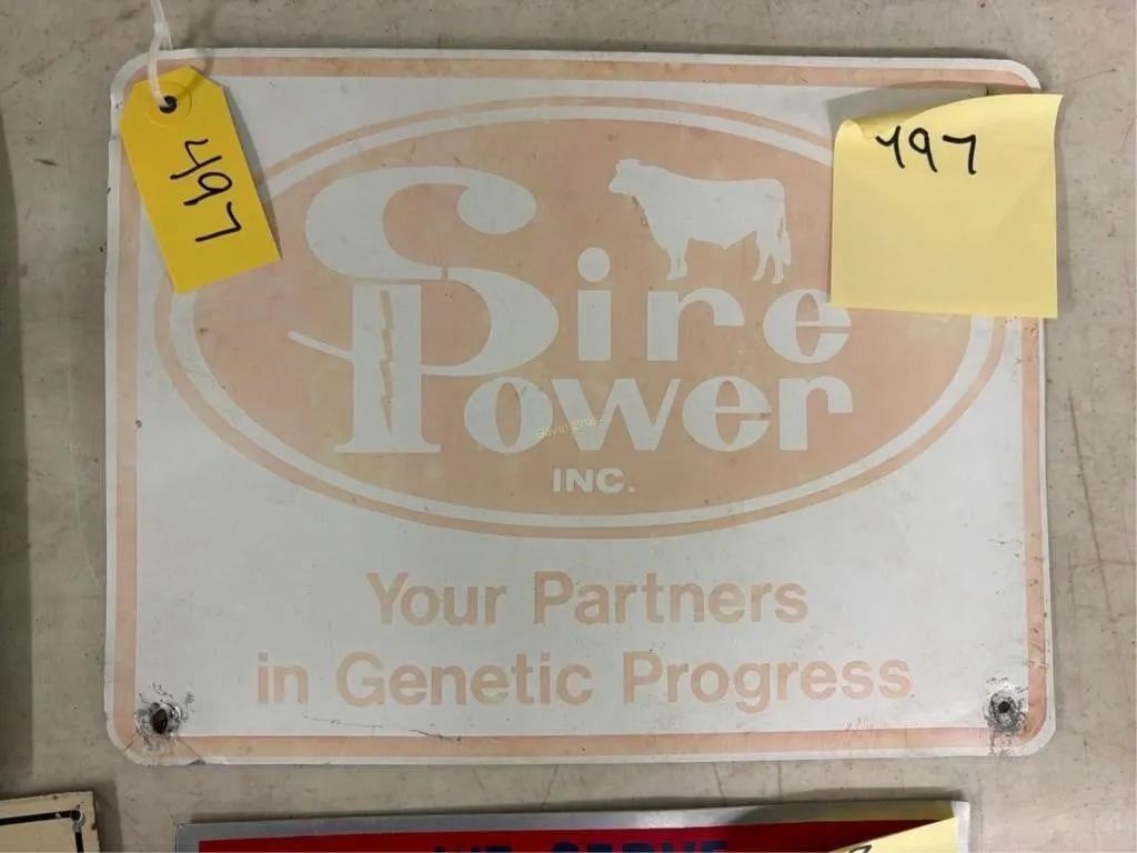 Sire Power Inc Metal Sign