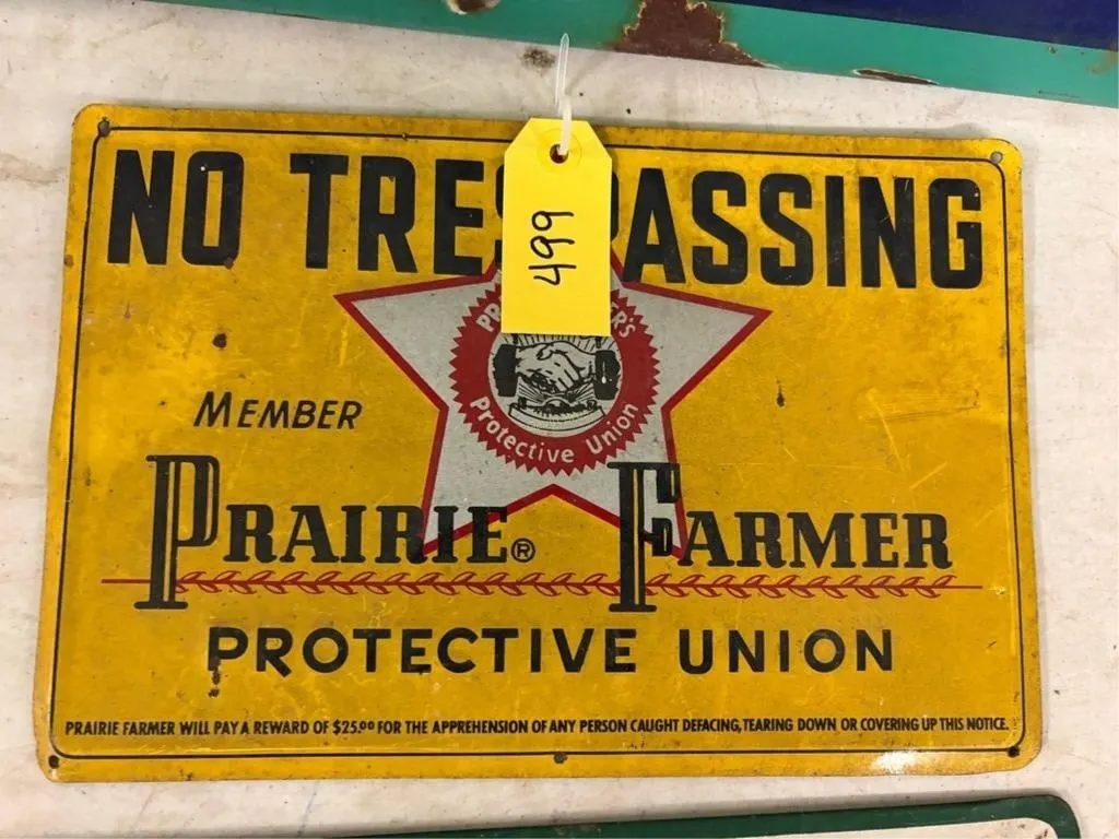 Prairie Farmer "No Trespassing" Metal Sign